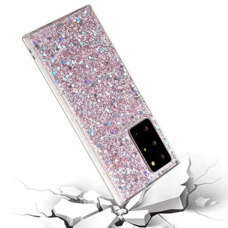 For Samsung Galaxy S22 Ultra 5G Glitter Sequins Epoxy TPU Phone Case(Red)