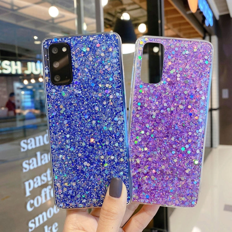 For Samsung Galaxy S23+ 5G Glitter Glitter Drop Glue TPU Phone Case(Green)