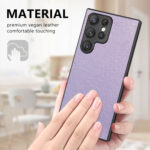 For Samsung Galaxy S23 Ultra 5G Flow Color Back Cover Leather Phone Case(Lavender)