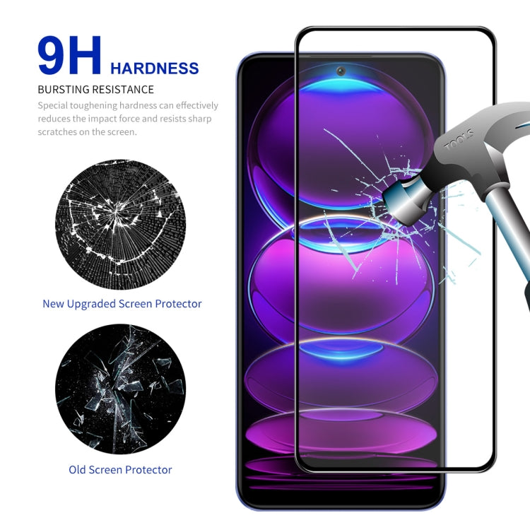 For Xiaomi Redmi Note 12 Pro+ ENKAY Full Glue 0.26mm 9H 2.5D Tempered Glass Full Film