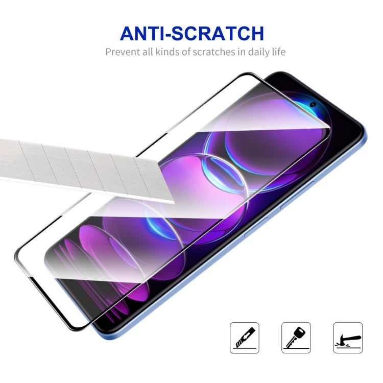 For Xiaomi Redmi Note 12 Pro+ 2pcs ENKAY Full Glue 0.26mm 9H 2.5D Tempered Glass Full Film