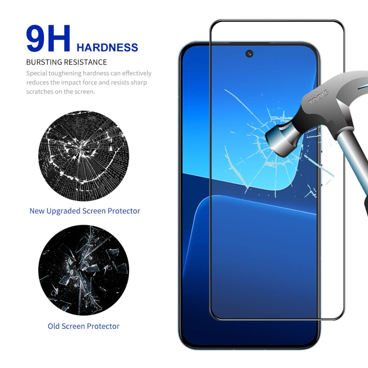 For Xiaomi 13 2pcs ENKAY Full Glue 0.26mm 9H 2.5D Tempered Glass Full Film