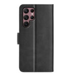 For Samsung Galaxy S23 Ultra 5G Dual-side Magnetic Buckle Leather Phone Case(Black)