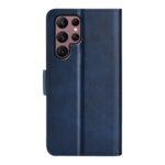 For Samsung Galaxy S23 Ultra 5G Dual-side Magnetic Buckle Leather Phone Case(Dark Blue)