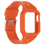 Silicone Integrated Watch Band For Apple Watch Series 8&7 41mm / SE 2&6&SE&5&4 40mm / 3&2&1 38mm(Orange)