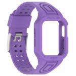 Silicone Integrated Watch Band For Apple Watch Series 8&7 41mm / SE 2&6&SE&5&4 40mm / 3&2&1 38mm(Purple)