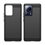 For Xiaomi 13 Lite Brushed Texture Carbon Fiber TPU Phone Case(Black)