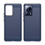 For Xiaomi 13 Lite Brushed Texture Carbon Fiber TPU Phone Case(Blue)