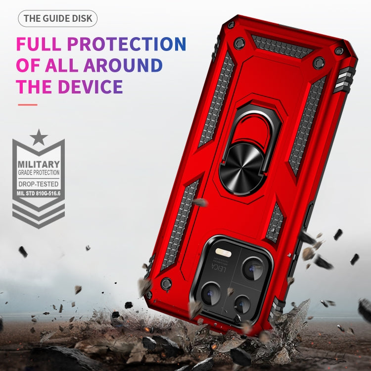 For Xiaomi 13 Shockproof TPU + PC Phone Case with Holder(Red)