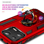 For Xiaomi 13 Shockproof TPU + PC Phone Case with Holder(Red)