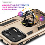 For Xiaomi 13 Shockproof TPU + PC Phone Case with Holder(Gold)