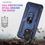 For Xiaomi 13 Shockproof TPU + PC Phone Case with Holder(Blue)