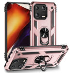 For Xiaomi 13 Shockproof TPU + PC Phone Case with Holder(Rose Gold)