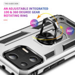 For Xiaomi 13 Shockproof TPU + PC Phone Case with Holder(Silver)