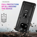 For Xiaomi 13 Pro Shockproof TPU + PC Phone Case with Holder(Black)