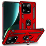 For Xiaomi 13 Pro Shockproof TPU + PC Phone Case with Holder(Red)