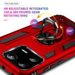 For Xiaomi 13 Pro Shockproof TPU + PC Phone Case with Holder(Red)