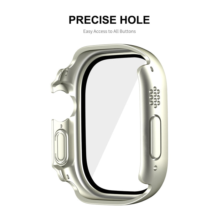 For Apple Watch Ultra 49mm ENKAY Hat-Prince Waterproof Full Coverage PC Frame + 9H Tempered Glass Case(Transparent)