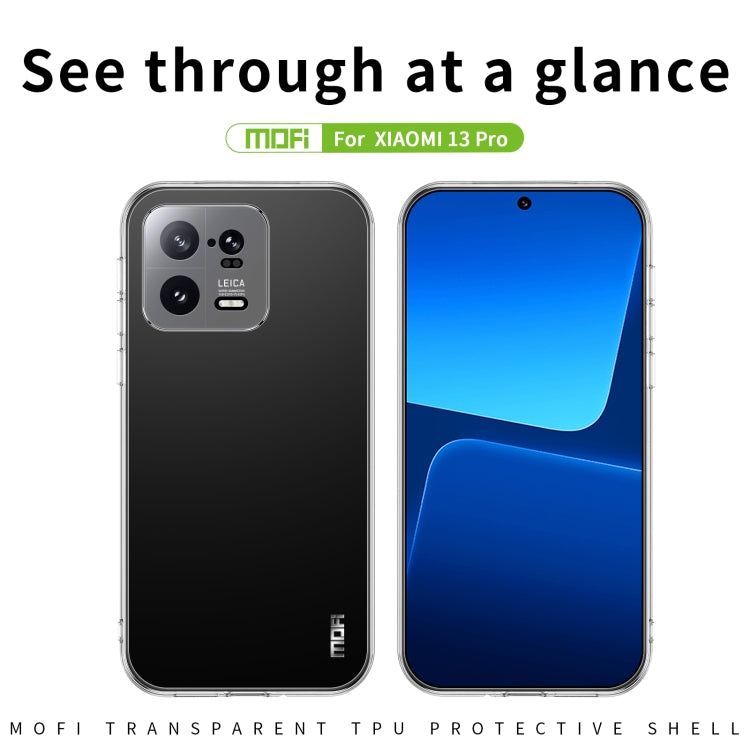 For Xiaomi 13 Pro MOFI Ming Series Ultra-thin TPU Phone Case(Transparent)