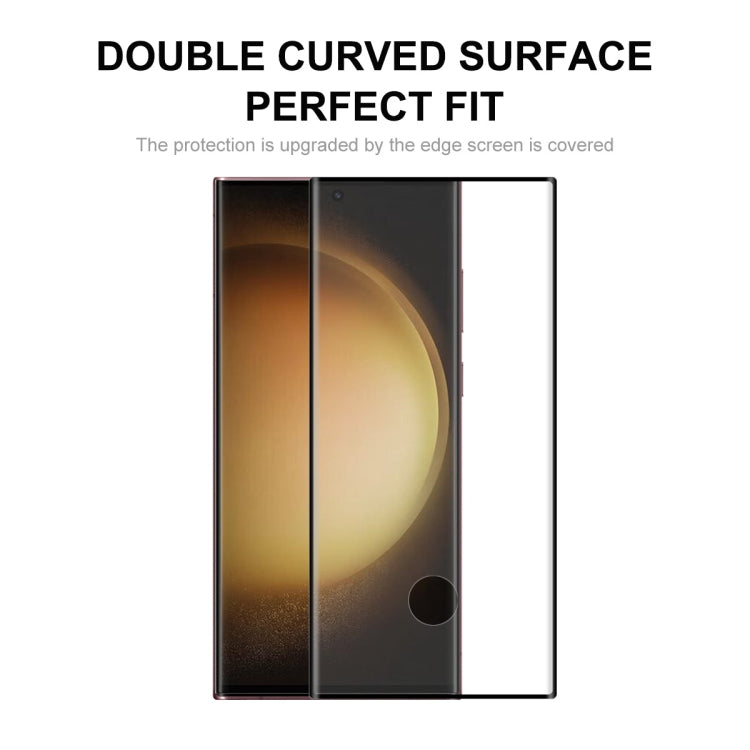 For Samsung Galaxy S23 Ultra 5G 2pcs NKAY 3D Full Glue Hot Bending Explosion-proof Full Tempered Glass Film