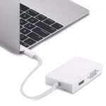 4 in 1 USB 3.1 USB C Type C to HDMI VGA DVI USB 3.0 Adapter Cable for Laptop Apple Macbook Google Chromebook Pixel