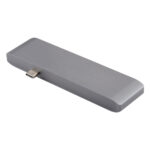 Type C To HDMI USB3.0 HUB USB-C Charging SD/TF Card Adapter For Macbook GW(gray)