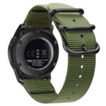 For Samsung Galaxy Watch Active 2 22mm / Gear S3 Nylon Three-ring Watch Band(Army Green)