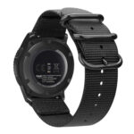 For Samsung Galaxy Watch Active 2 22mm / Gear S3 Nylon Three-ring Watch Band(Black)