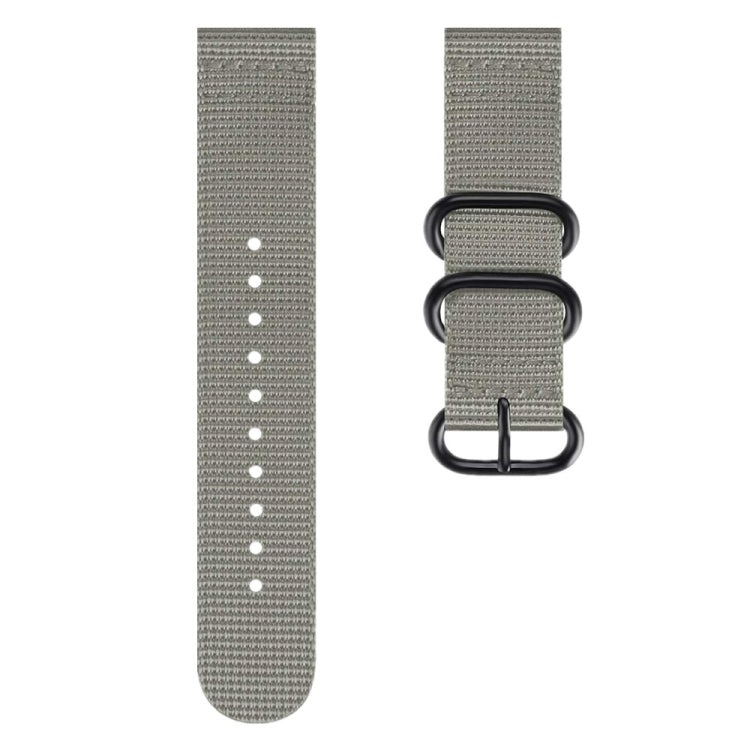 For Samsung Galaxy Watch Active 2 22mm / Gear S3 Nylon Three-ring Watch Band(Gray)