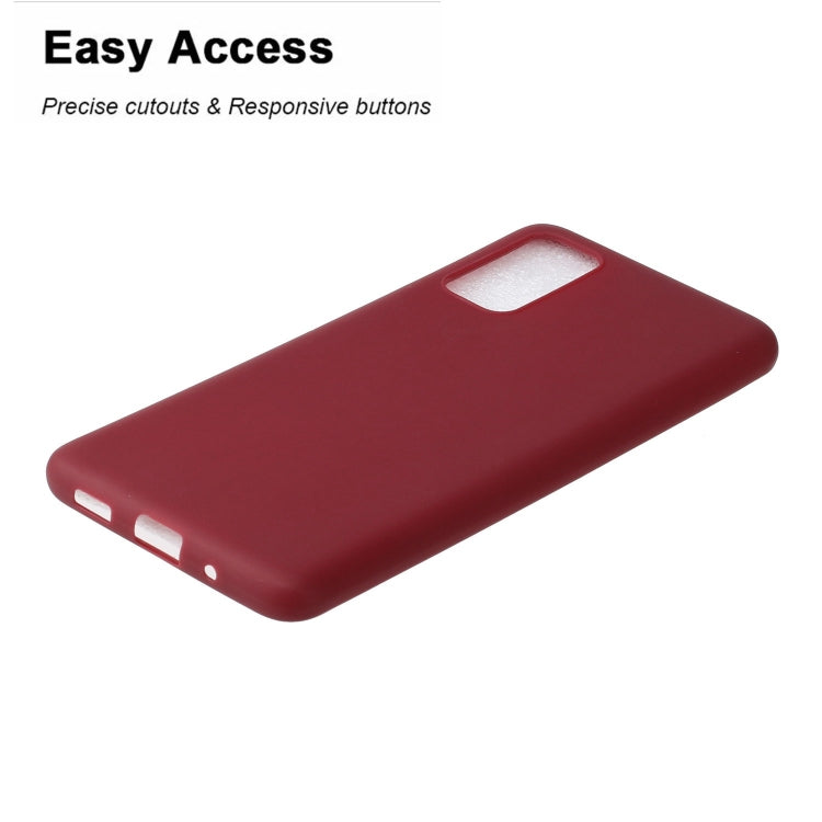 For Galaxy S20 Plus Solid Color Frosted TPU  Phone Case(Red)