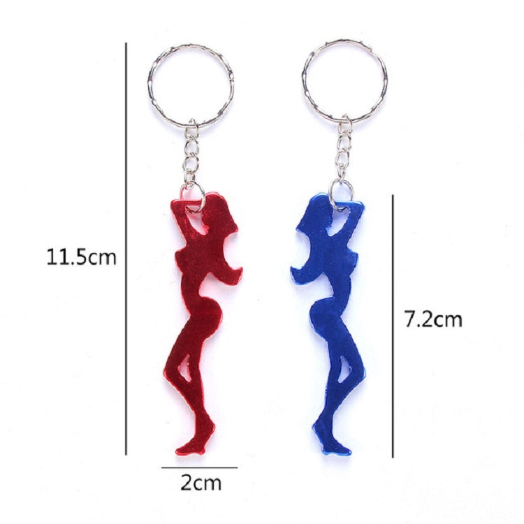 12 PCS Personalized Creative Backpack Keychain Small Pendant Aluminum Bottle Opener, Style:Women