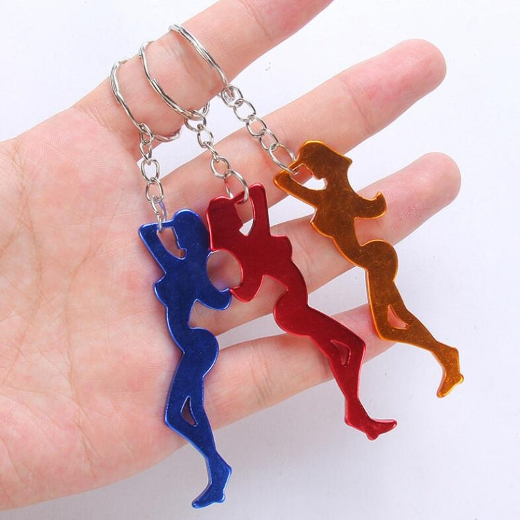 12 PCS Personalized Creative Backpack Keychain Small Pendant Aluminum Bottle Opener, Style:Women