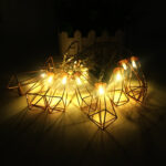 1.5m 10 LEDs Retro Iron Metal Diamond Home Decoration LED Fairy String Light