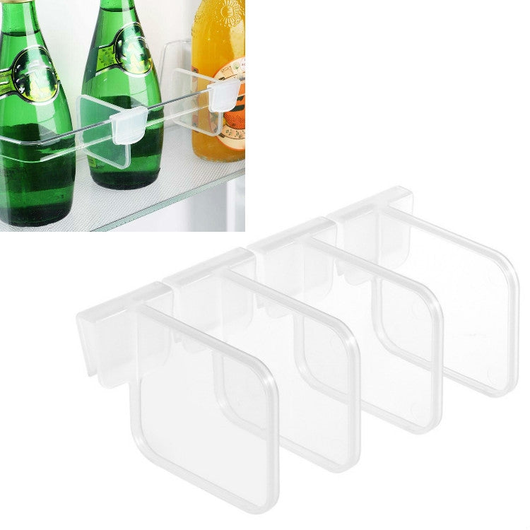 10 Sets Refrigerator Internal Drawer Shelf Classification Partition Plastic Transparent Baffle(Transparent)
