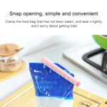 2 PCS Plastic Bag Snack Bag Sealing Love Clip Kitchen Accessories Pink