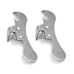 2 PCS  Stainless Steel Bottle Opener Can Opener Multifunctional Kitchen Tool(Stainless Steel Color)