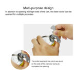 2 PCS  Stainless Steel Bottle Opener Can Opener Multifunctional Kitchen Tool(Stainless Steel Color)