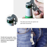 2 PCS  Stainless Steel Bottle Opener Can Opener Multifunctional Kitchen Tool(Stainless Steel Color)