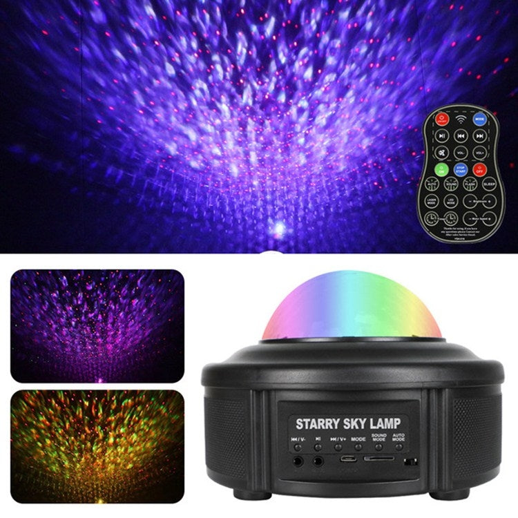 10W Micro USB Bluetooth Music Starry Sky + Ocean LED Projector Light Sound Control Laser Light Stage Light, Support TF Card
