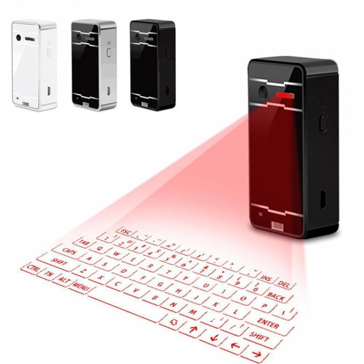 JHP-Best Portable Virtual Lasers Keyboard Mouse Wireless Bluetooth Lasers Projection Speaker(Silver)