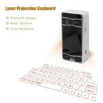 JHP-Best Portable Virtual Lasers Keyboard Mouse Wireless Bluetooth Lasers Projection Speaker(Silver)