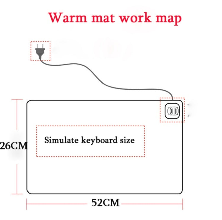 220V Electric Hot Plate Writing Desk Warm Table Mat Blanket Office Mouse Heating Warm Computer Hand Warmer Desktop Heating Plate, Color:Beautiful Homes, CN Plug