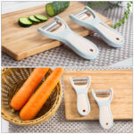 Fruit Vegetable Peeler Planer Potato Carrot Kitchen Tool(Beige)