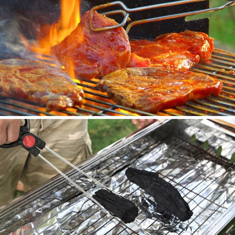 Stainless Steel Plastic Handle Barbecue Tongs Food Clip Barbecue Tools, Model number:9 Inch