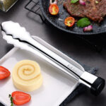 2 PCS Stainless Steel Food Clip Baking Bread Clip Carbecue Clip Steak Clip