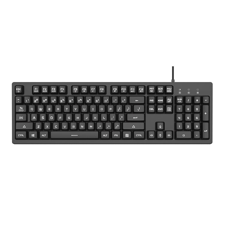 Ajazz DKS100 104 Keys Office Luminous Game Tea Axis Mechanical Keyboard, Cable Length: 1.5m(Black)