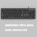 Ajazz DKS100 104 Keys Office Luminous Game Tea Axis Mechanical Keyboard, Cable Length: 1.5m(Black)