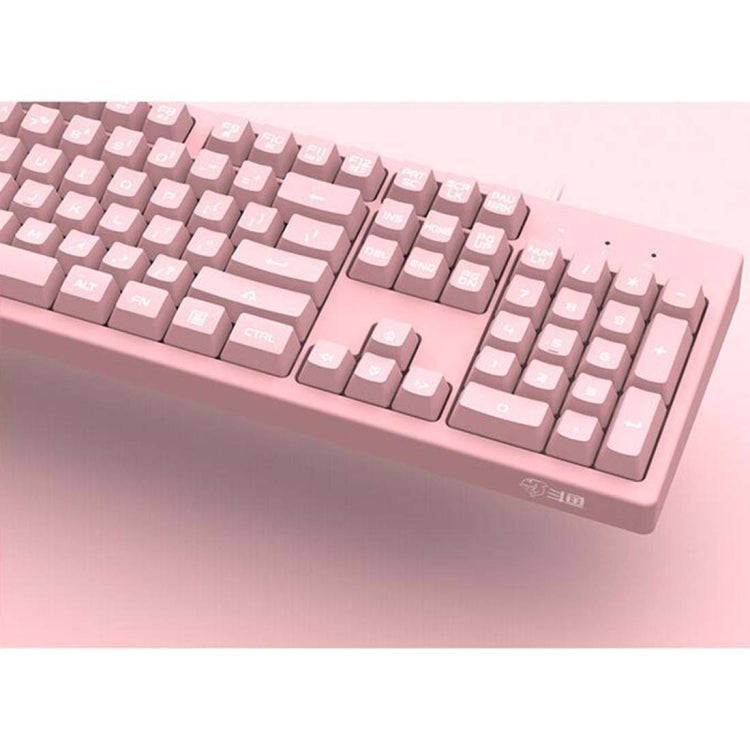 Ajazz DKS100 104 Keys Office Luminous Game Tea Axis Mechanical Keyboard, Cable Length: 1.5m(Cherry Blossom Powder)