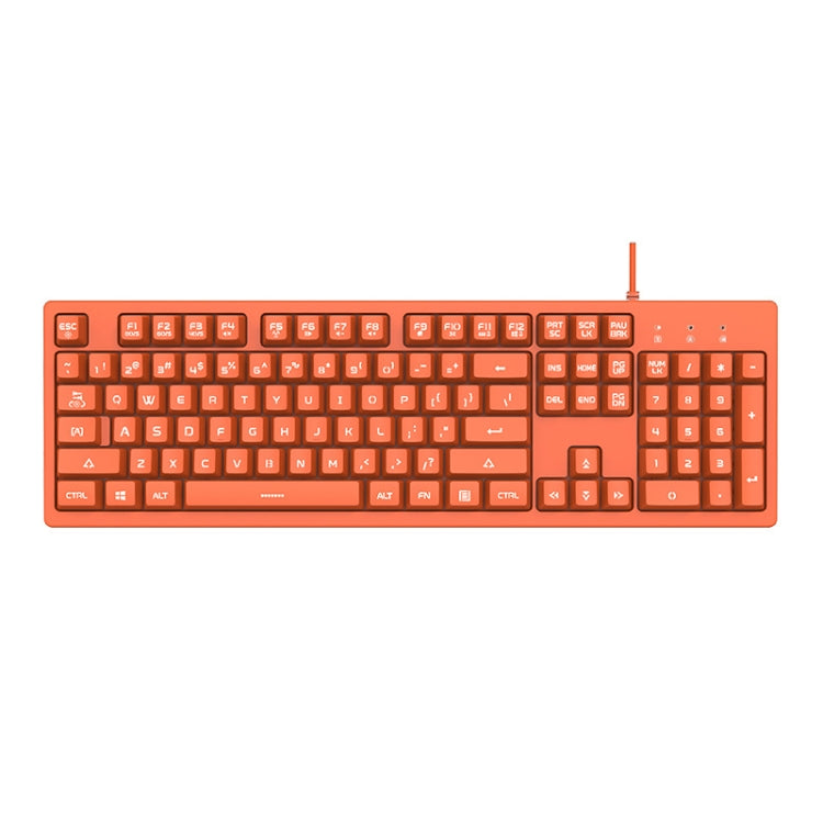 Ajazz DKS100 104 Keys Office Luminous Game Tea Axis Mechanical Keyboard, Cable Length: 1.5m(Orange)