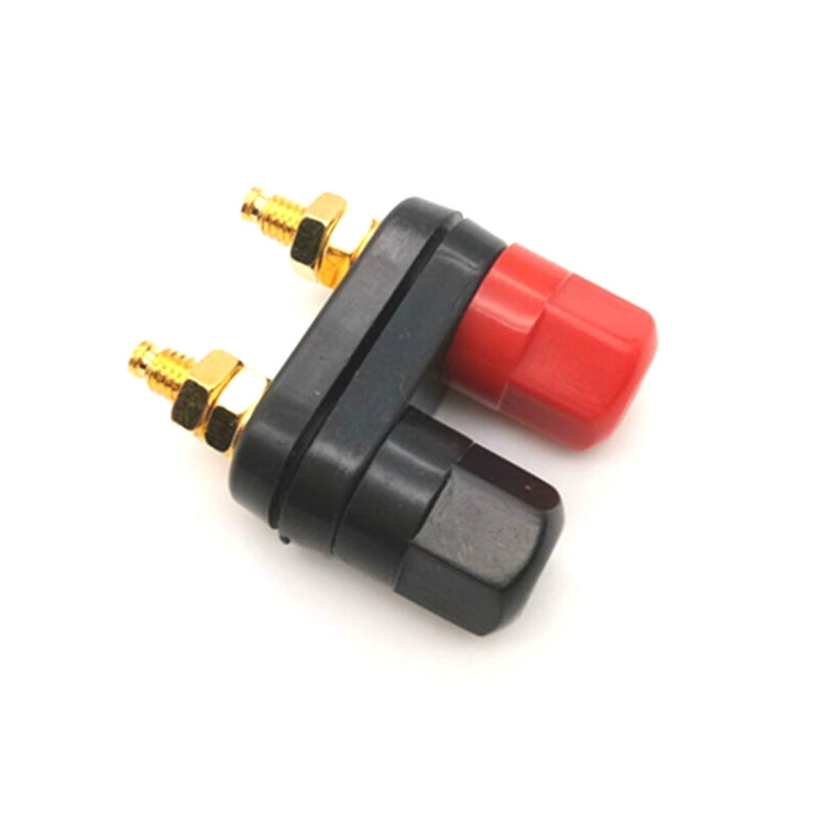 10 PCS One-piece Speaker Two-position Hexagonal Power Amplifier Terminal Red and Black Power Hexagonal Dual-connection Terminal